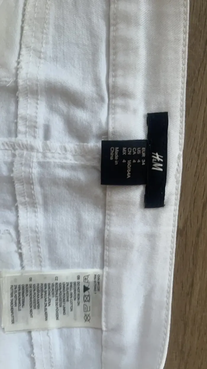 Mini short blanc h&m xs - photo numéro 2