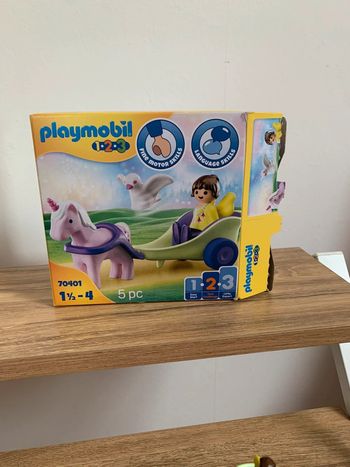 Playmobil 1.2.3 - 70401 - Calèche et fée et licorne