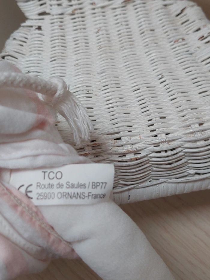 Tco - peluche doudou souris blanche et rose - photo numéro 5