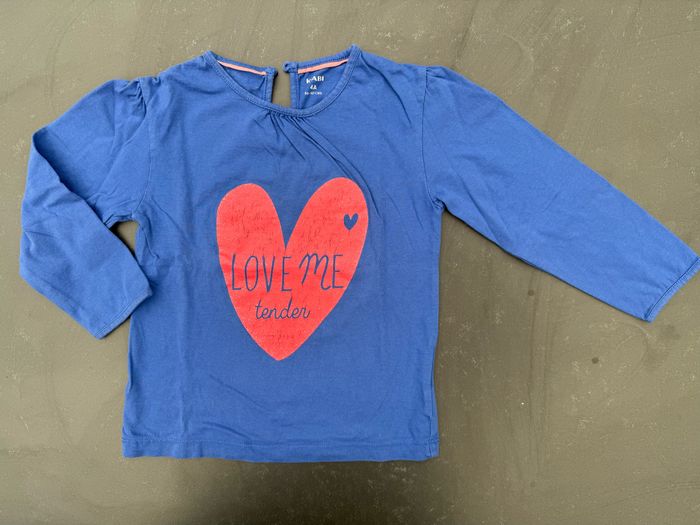 Tee-shirt manches longues bleu