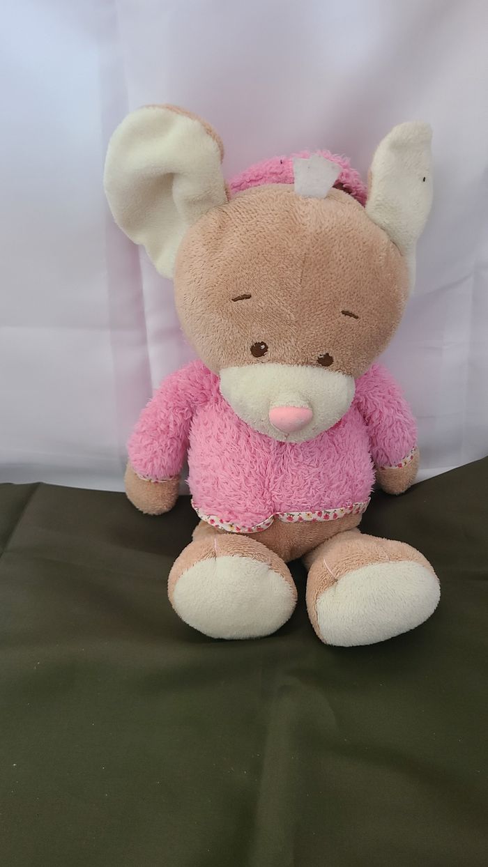 doudou souris pull rose capuche - photo numéro 4