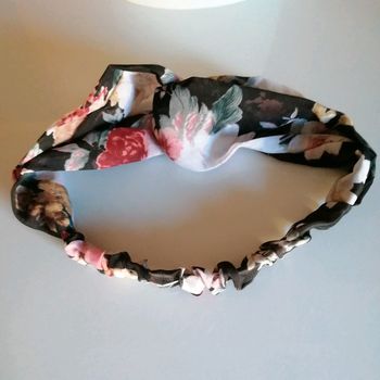 🌸Bandeau fleuri noir et coloré cheveux Neuf 🌸