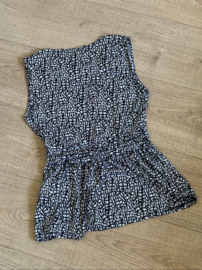 Blouse imprimée noire et blanche sans manches Morgan taille S jamais portée - photo numéro 8