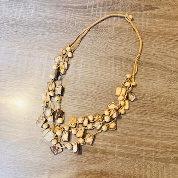 Collier en perles | marron & beige 🌿