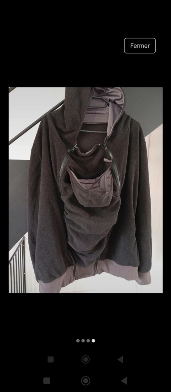 Porte bébé polaire homme (kangourou)