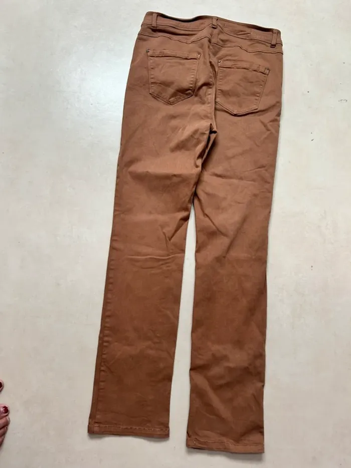 Pantalon marron femme taille 40 armand thiery - photo numéro 3