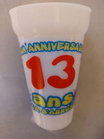 Verre plastique 13 ans