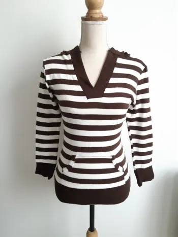 Pull rayé à capuche Jinger Mode