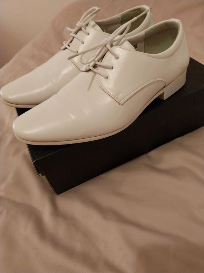 Chaussure / mocassin habille blanche T38 - photo numéro 6
