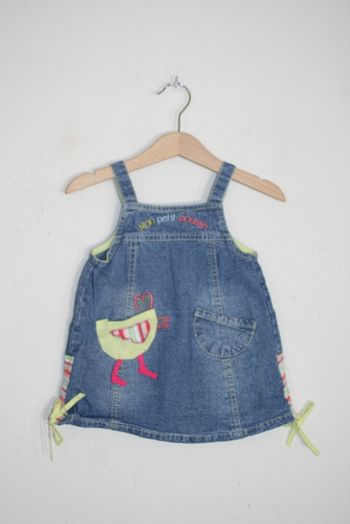 Robe en jeans "Mon Petit Poussin" 12m