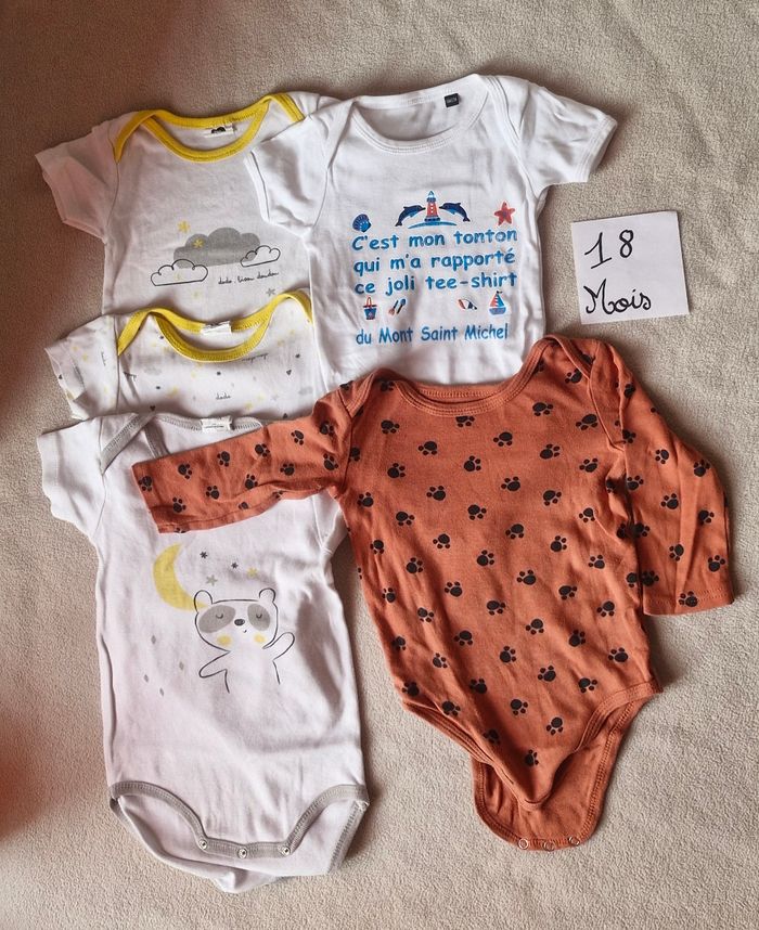 Lot 5 bodies - 18 mois