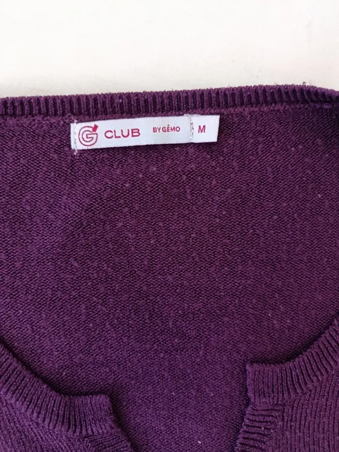 Petit pull prune taille M marque Gemo - photo numéro 3