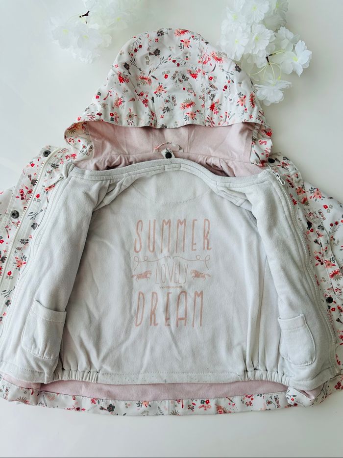 Parka/Veste fleurie 2 en 1 Vertbaudet fille 3 ans - photo numéro 4