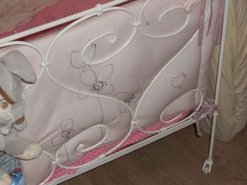 Tour de lit rose bébé (Verbaudet) adaptable