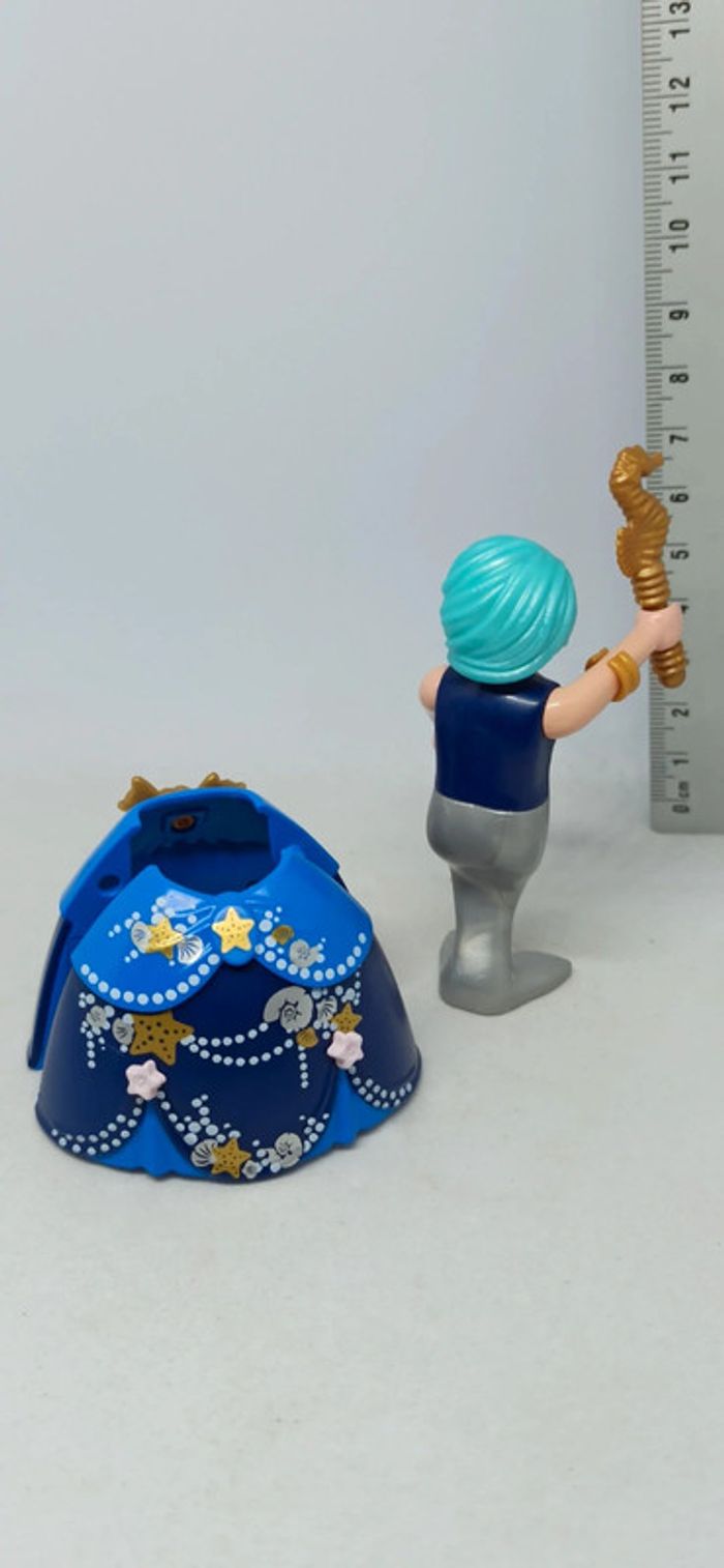 Femme sirène princesse avec robe et cheveux bleus playmobil - photo numéro 5