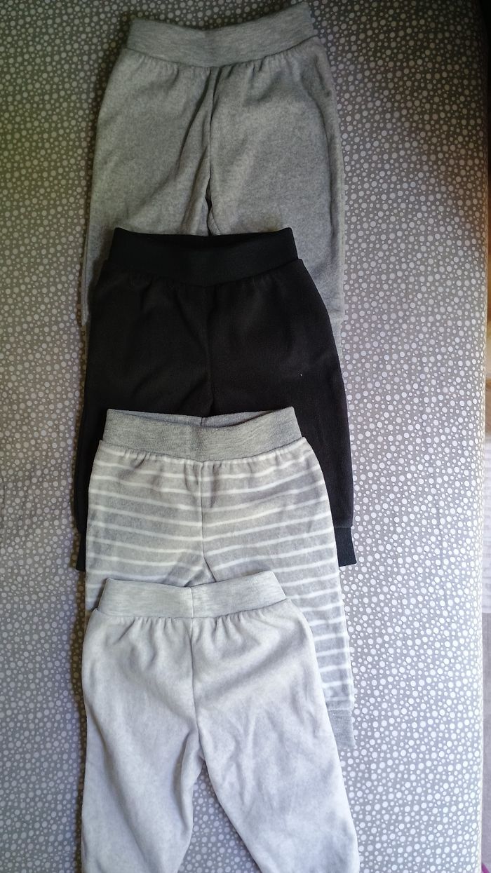 Quatres pantalons molletonnés 3 mois. - photo numéro 4