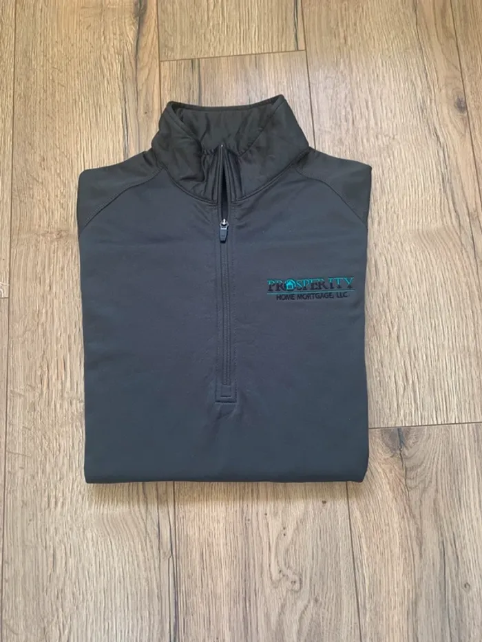 Sweat Eddie Bauer Authentique 1/4 zip Gris Taille L