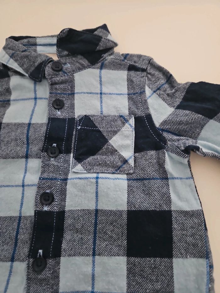 Chemise bleu bébé 0_ 3mois - photo numéro 3