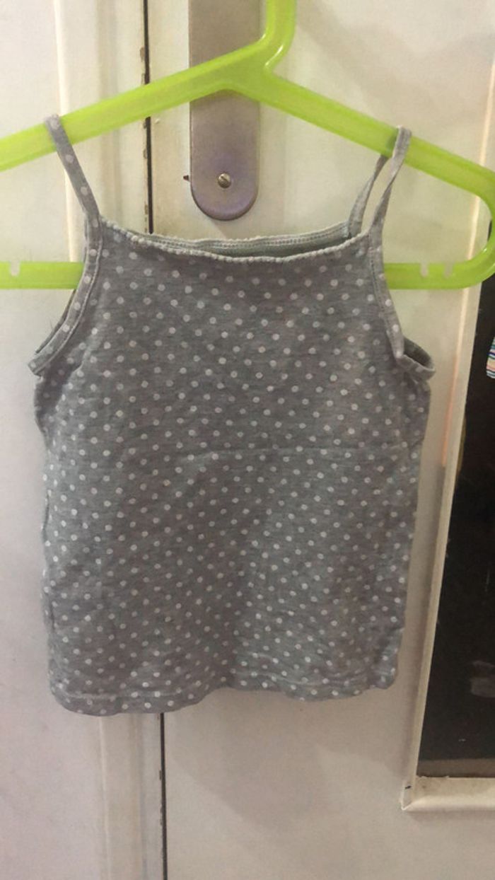 Teeshirt fille à fines bretelles