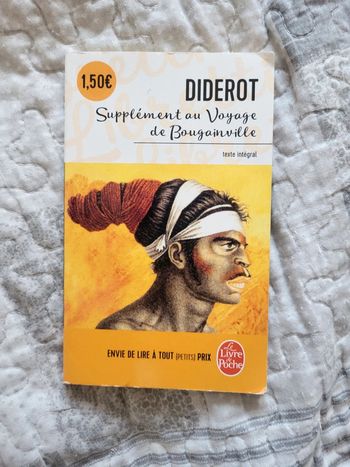 Livre Diderot Supplément au voyage de Bougainville