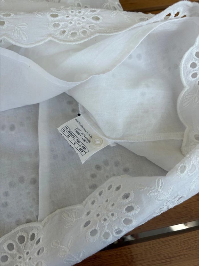 Robe blanche broderie anglaise Camaïeu XS - photo numéro 3