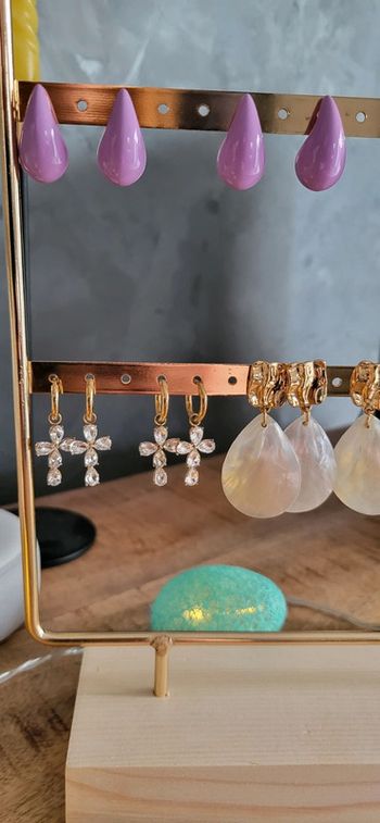 Boucles d'oreilles acier inoxydable neuves