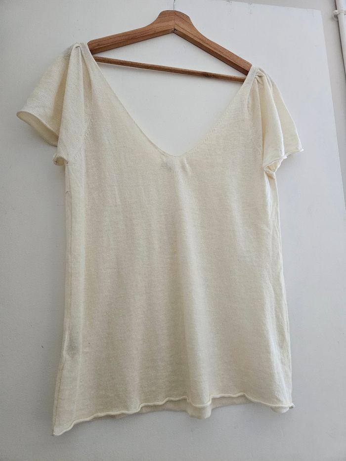 Pull léger manches courtes femme taille L - photo numéro 7