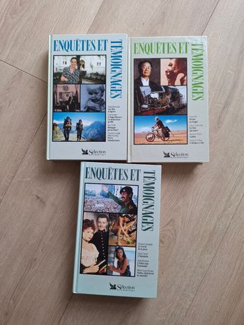 Lot de 3 livres Enquêtes et témoignages en bon état