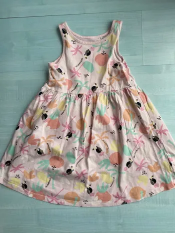 Robe estivale perroquet rose orchestra 8 ans