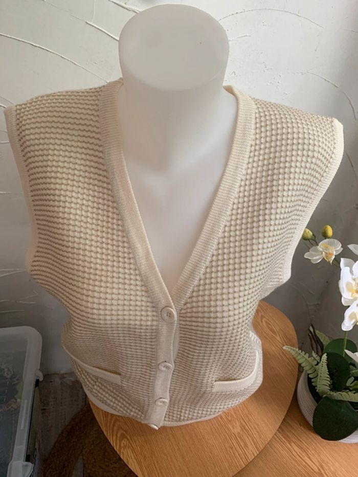 Veste Lecomte vintage sans manches  taille 40 - photo numéro 4