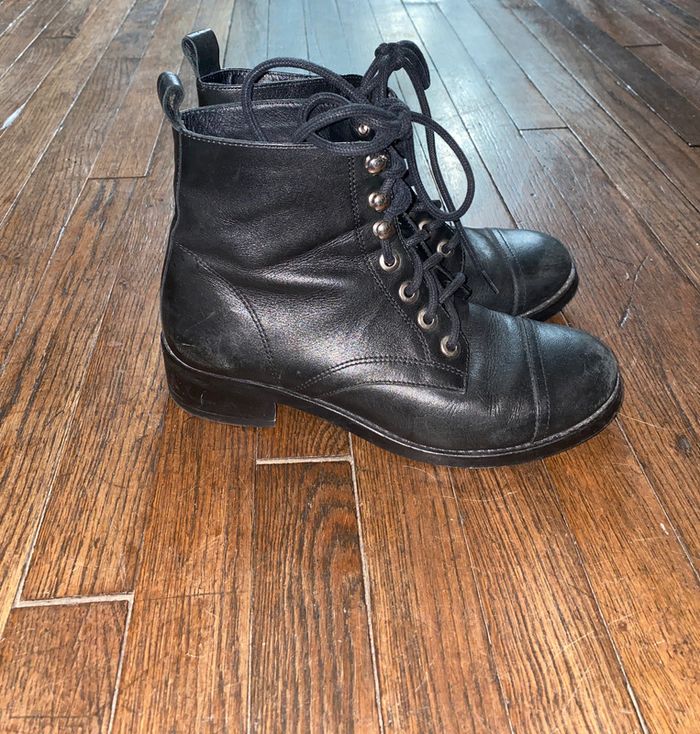 Bottines cuir maje Taille 37 Valeur 350 euros - photo numéro 4