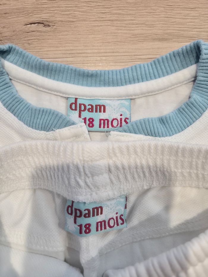 Ensemble short et tee-shirt, Du pareil au même, 18 mois - photo numéro 3
