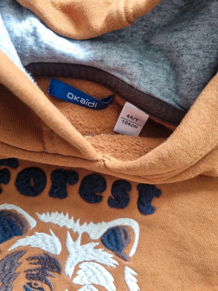 Lot 4 Sweat-shirt à capuche Okaidi 4 ans - photo numéro 9