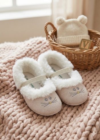 Chaussons ballerines "Souris" Vertbaudet - Pointure 24 - Très bon état