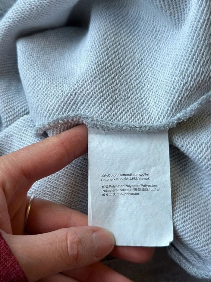 Sweat gris imprimé en rouge, taille XS - Galeries Lafayette - photo numéro 8