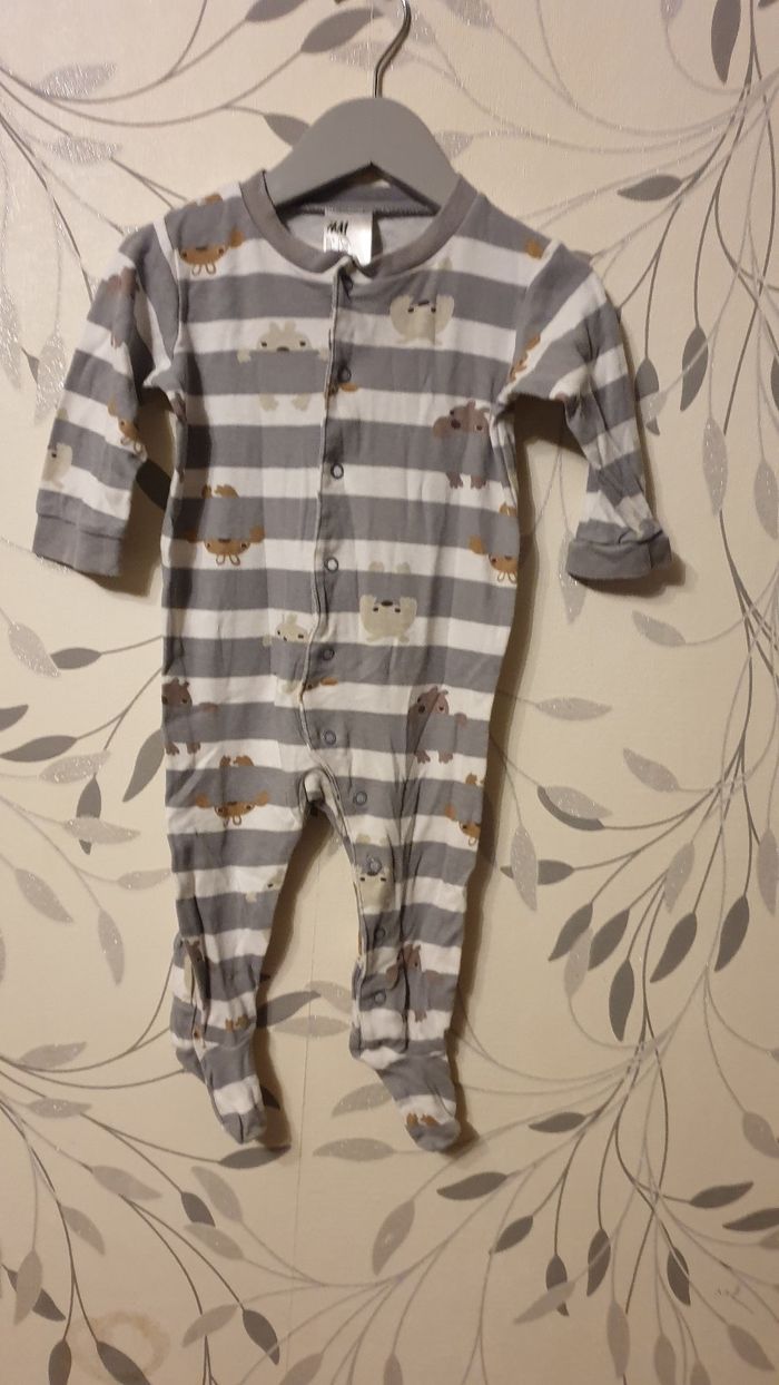 Pyjama fin mixte taille 6/9 mois marque H&M - photo numéro 2