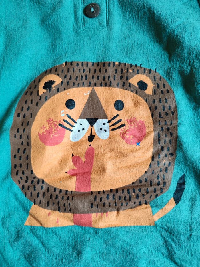 Pyjama grenouillère doublé à capuche avec oreilles Neuf PAT PAT en 6M - photo numéro 3