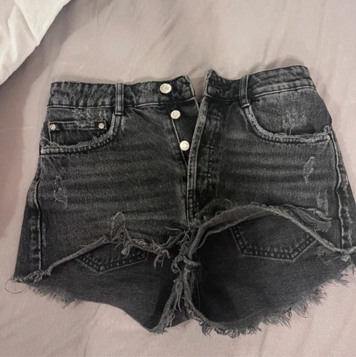 Short en jean noir taille 34 H&M