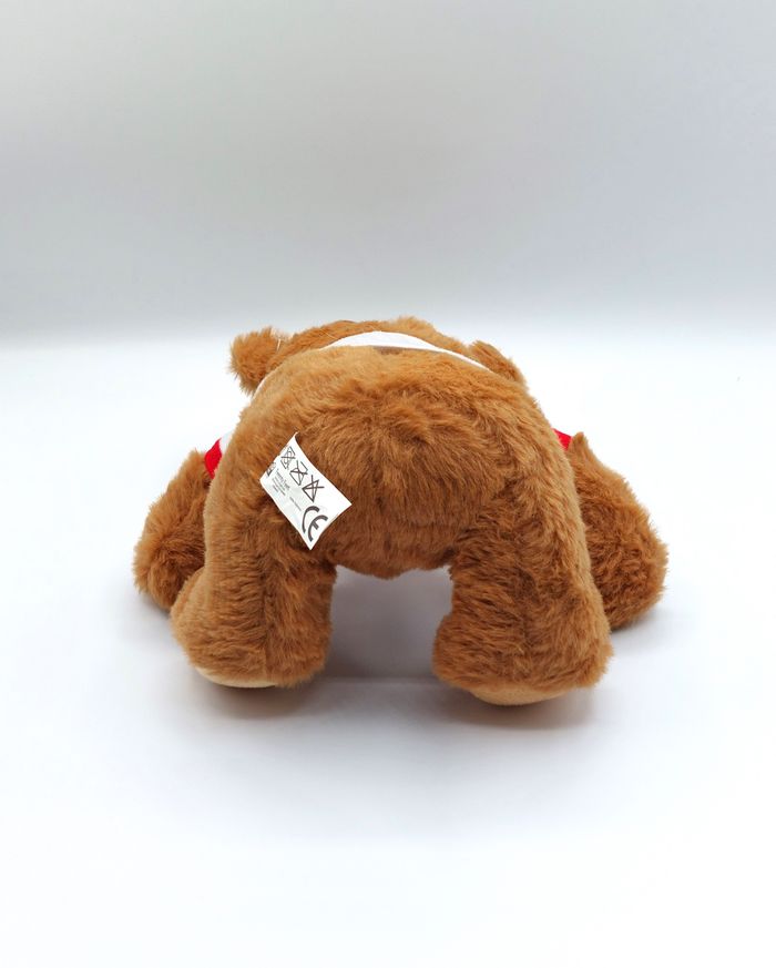 Peluche doudou ours marron beige + tee-shirt NASA blanc bleu TWENTY FEET 23 cm - photo numéro 3
