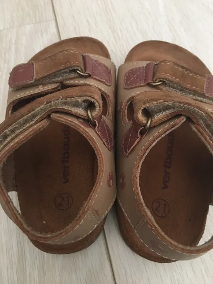 Sandales beiges vertbaudet T.21 - photo numéro 8