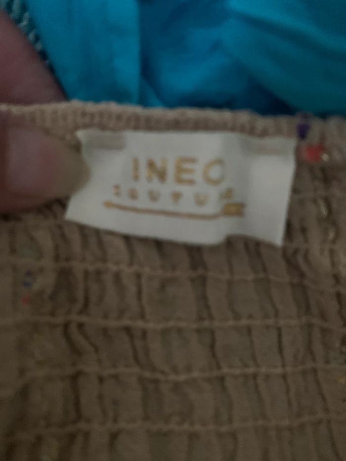 Pantacourt jambes larges beige Ineo taille 36-38 - photo numéro 7