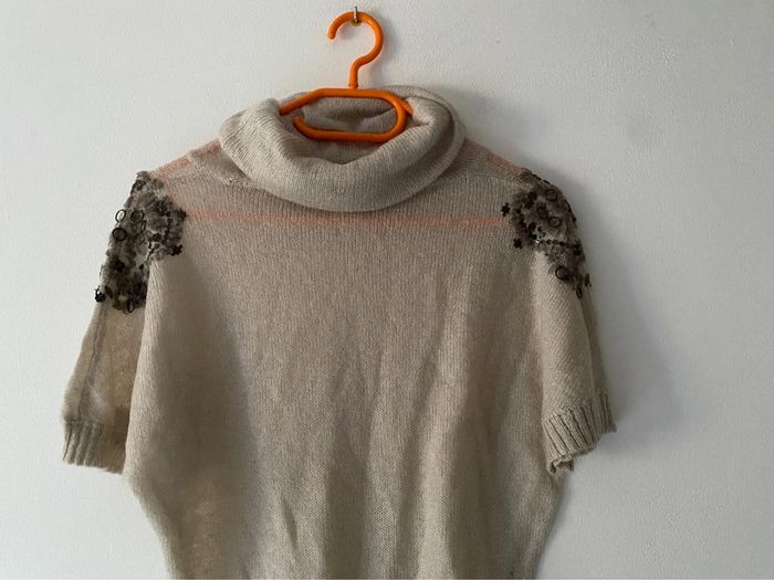 Pull beige à col roulé Taille S - photo numéro 2