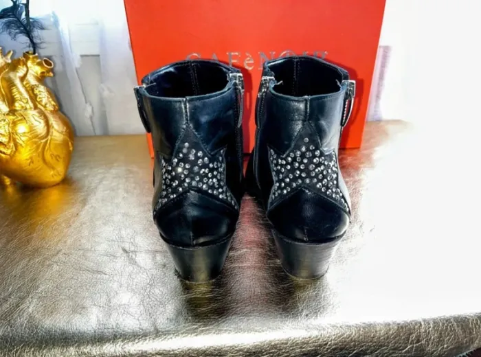 Borines en cuir et strass taille 38, Tres Bon État - CafeNoir - photo numéro 8