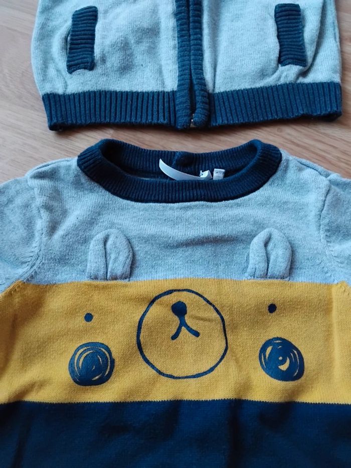 Lot pulls et gilet 9mois garçon - photo numéro 3