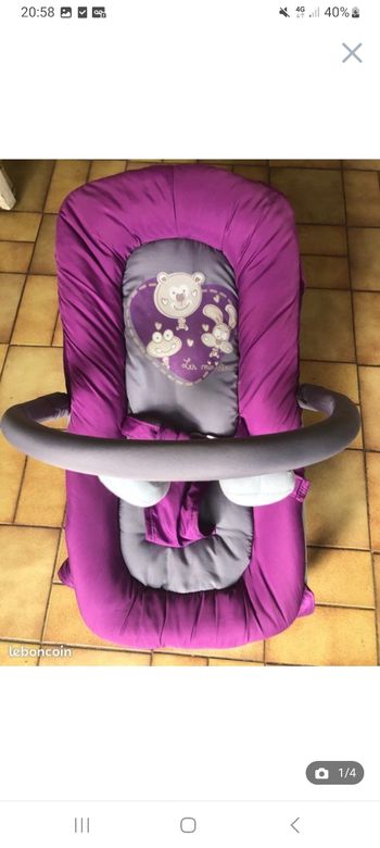 Transat violet pour bébé