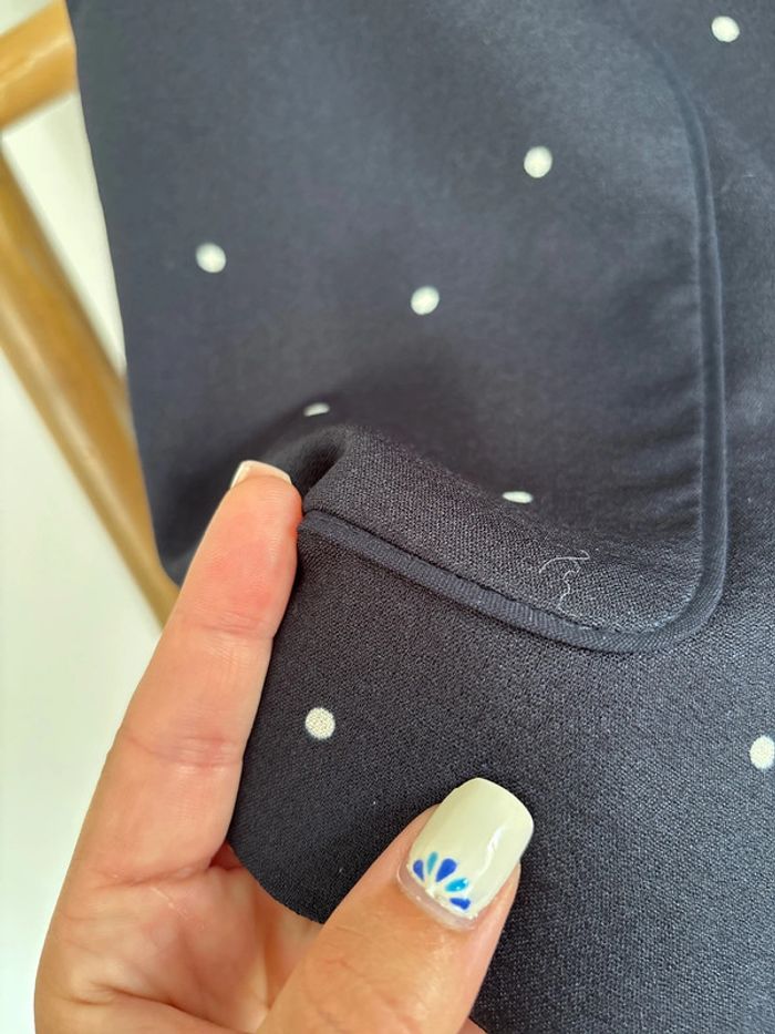 Short bleu marine à pois blanc Zara taille XS - photo numéro 9