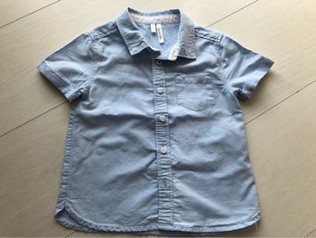 Chemise manches courtes bleues