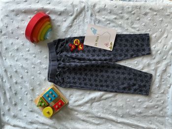 pantalon de jogging bleu motifs étioles et têtes de mickey 36 mois disney