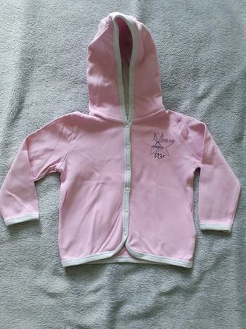 Veste a capuche légère en coton fille 9-12 mois neuve