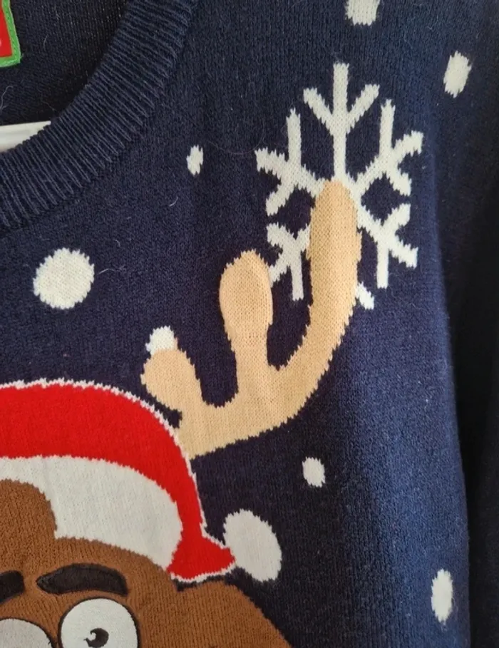 🎅 Pull de Noël Lumineux Merry Christmas - Taille XL - photo numéro 3